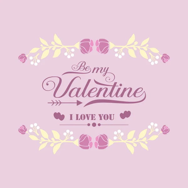 Moldura de grinalda ornamentado rosa e branco para cartão elegante convite valentine feliz. Vetor — Vetor de Stock