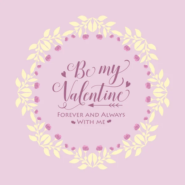 Glücklich valentine elegante Karte mit nahtlosen Dekor von rosa und weiß blumig. Vektor — Stockvektor