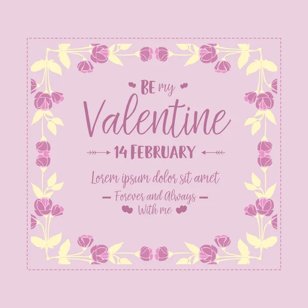 美丽华丽的粉红色和白色的花框架，为快乐的情人节海报。 B.病媒 — 图库矢量图片