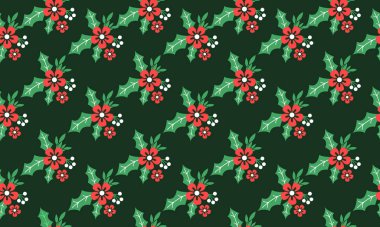 Noel kırmızı çiçekleri, kusursuz çiçek desenleri için..