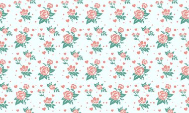 Sevgililer Günü için şeftali çiçeği desenli modern duvar kağıdı deseni.