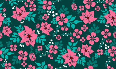 Mutlu sevgililer günü çiçekli arka plan ve güzel pembe çiçek tasarımı.