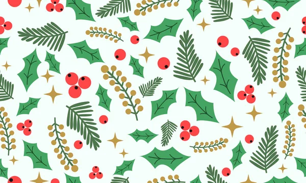 Antieke en elegante sjabloon voor Kerstmis, met blad bloem achtergrond. — Stockvector