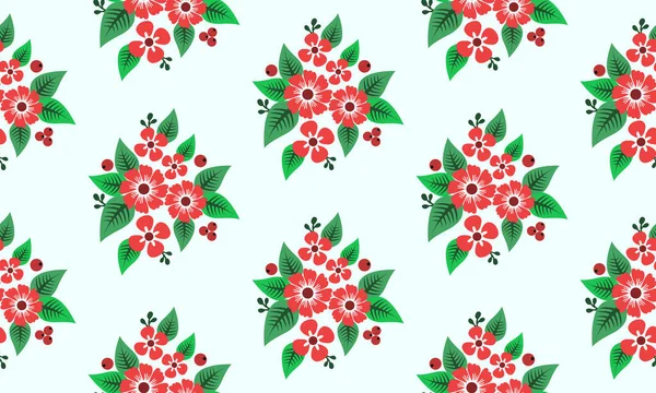 Schönes Motiv von Weihnachten floralen Hintergrund, zum Einwickeln Papiermuster, Blatt Blumenzeichnung. — Stockvektor