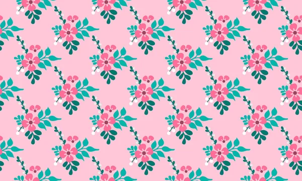 Niedlich valentine Blumenmuster Hintergrund, elegantes Design rosa Blume. — Stockvektor