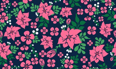 Mutlu sevgililer günü çiçekli arka plan ve güzel pembe çiçek tasarımı.