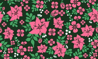 Mutlu sevgililer günü çiçekli arka plan ve güzel pembe çiçek tasarımı.