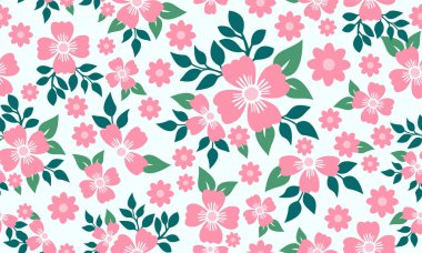 Sevimli sevgililer günü çiçek desenli arkaplan, yapraksız çiçek desenli.