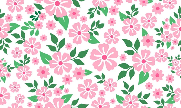 Valentine florale Muster Hintergrund, mit eleganten Blatt-und Blumenmuster. — Stockvektor