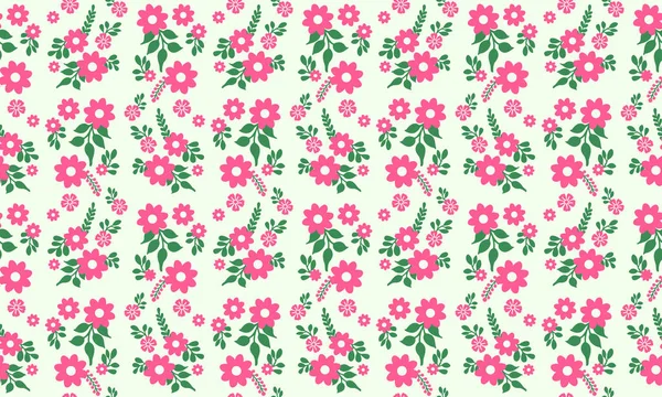 Niedliche florale Muster Hintergrund, mit Blatt und florale einzigartige Zeichnung. — Stockvektor