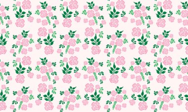 Sevgililer Günü için zarif çiçek deseni. Güzel ve pürüzsüz pembe gül desenli..