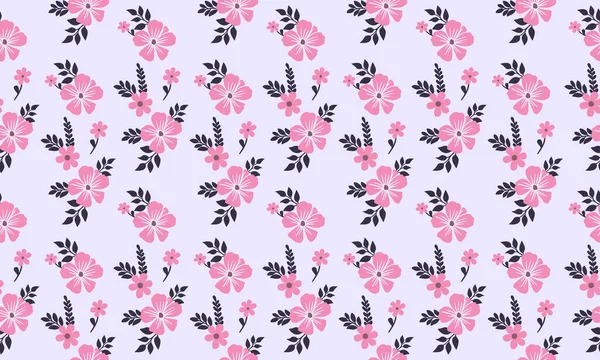 Valentine floralen Muster Hintergrund, mit schönen Blatt-und Blumenzeichnung. — Stockvektor
