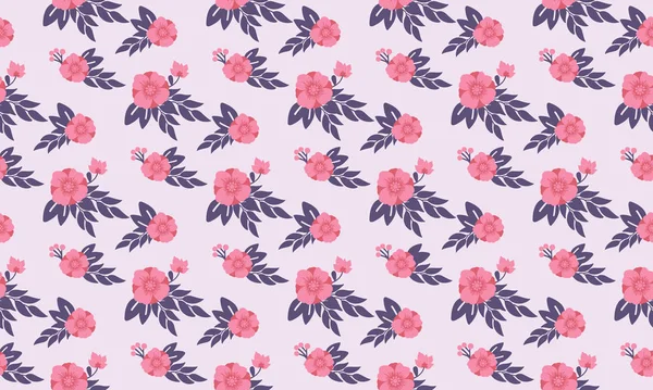 Valentine floralen Muster Hintergrund, mit schönen Blatt-und Blumenzeichnung. — Stockvektor