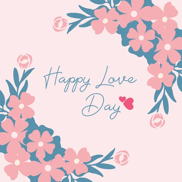 Beautiful peach wreath frame decor, for romantic happy love day invitation card design. Vector — ストックベクタ