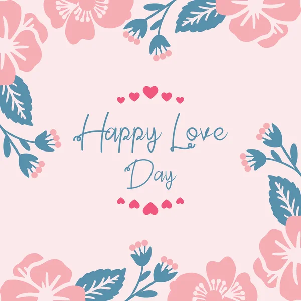 Beautiful crowd of peach flower frame, for elegant happy love day greeting card design. Vector — 스톡 벡터