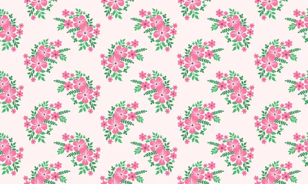 Elegante patrón de flores Fondo para San Valentín, con diseño único y sin costuras rosa flor . — Vector de stock