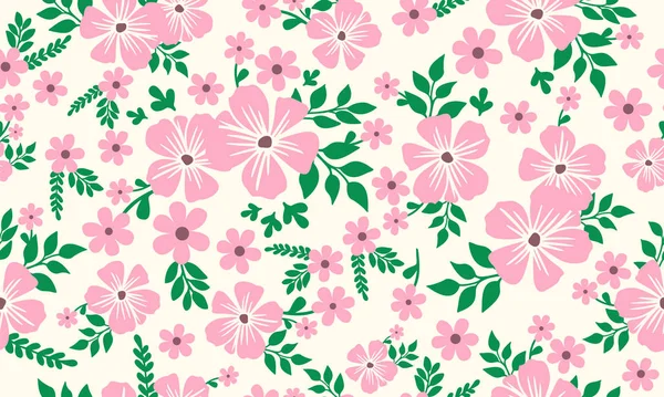 Bloem patroon achtergrond voor Valentijn, met mooie patroon blad en bloem. — Stockvector