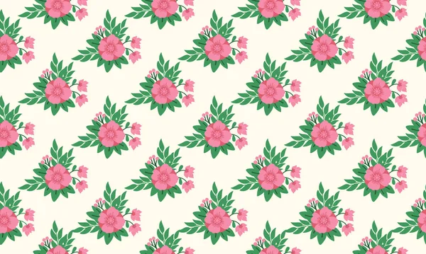 Unique valentine floral pattern Background, with beautiful leaf and floral design. — 스톡 벡터