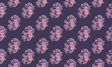 Sevgililer Günü için çiçek desenli arkaplan, yaprak ve çiçek eşsiz stil tasarımı.