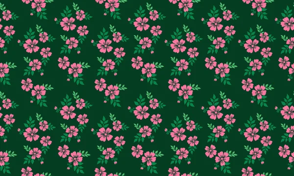 Antique valentine floral pattern Background, with romantic leaf and floral design. — 스톡 벡터