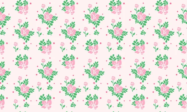 Hermoso patrón de flores Fondo para San Valentín, con diseño único rosa rosa flor . — Vector de stock