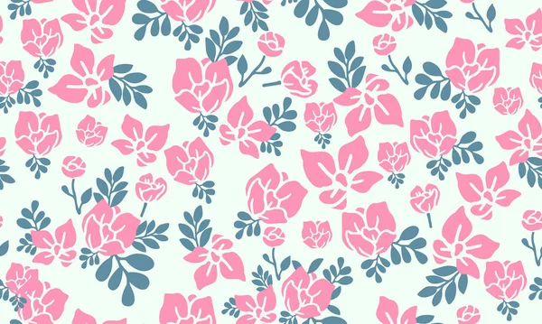 Valentine Fond de motif de fleurs, avec un design élégant et sans couture fleur rose . — Image vectorielle