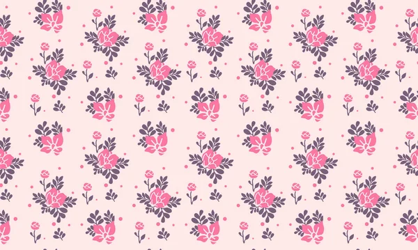 Valentine Muster Hintergrund, mit schönen und eleganten Blumenblatt-Design. — Stockvektor