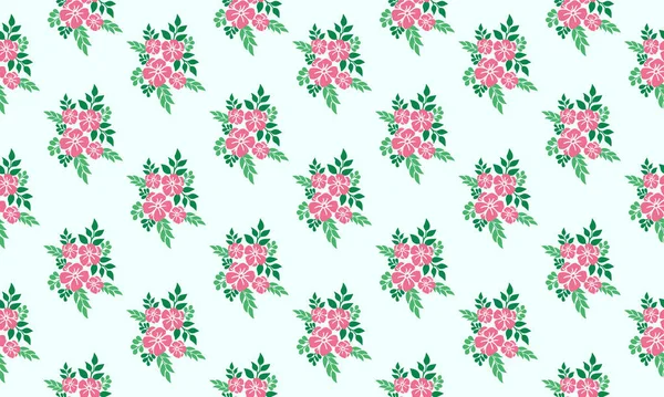 Beautiful flower pattern Background for valentine, with seamless of pink rose flower design. — ストックベクタ