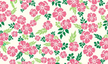 Sevgililer günü için zarif pembe çiçek, pürüzsüz ve yapraklı ve çiçek desenli.