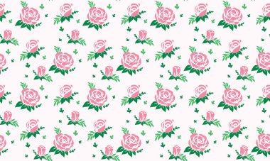 Sevgililer günü için zarif pembe çiçek, pürüzsüz ve yapraklı ve çiçek desenli.