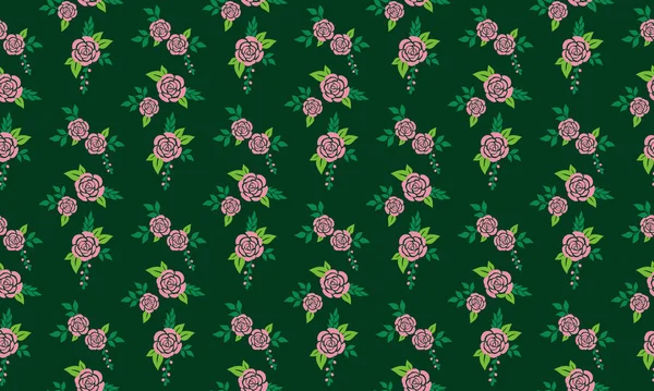 Padrão de flor elegante Fundo para o dia dos namorados, com sem costura de rosa rosa flor design . — Vetor de Stock