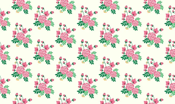 Padrão de flor elegante Fundo para o dia dos namorados, com sem costura de rosa rosa flor design . — Vetor de Stock