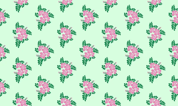 Κομψό φόντο floral μοτίβο για Valentine, με απρόσκοπτη σχεδιασμό φύλλων και λουλουδιών. — Διανυσματικό Αρχείο