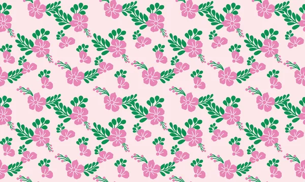 Fundo padrão floral elegante para o dia dos namorados, com folha sem costura e design de flores . — Vetor de Stock