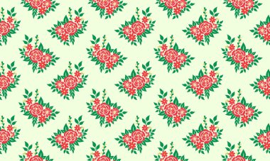 Yaprak ve çiçek desenli eşsiz bir Noel yaprağı deseni..