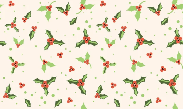 Estilo único de fondo de patrón floral de Navidad, con una elegante decoración de hojas y flores rojas . — Vector de stock