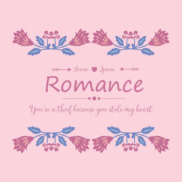 Cartel de romance, con corona rosa diseño único y sin costuras. Vector — Vector de stock