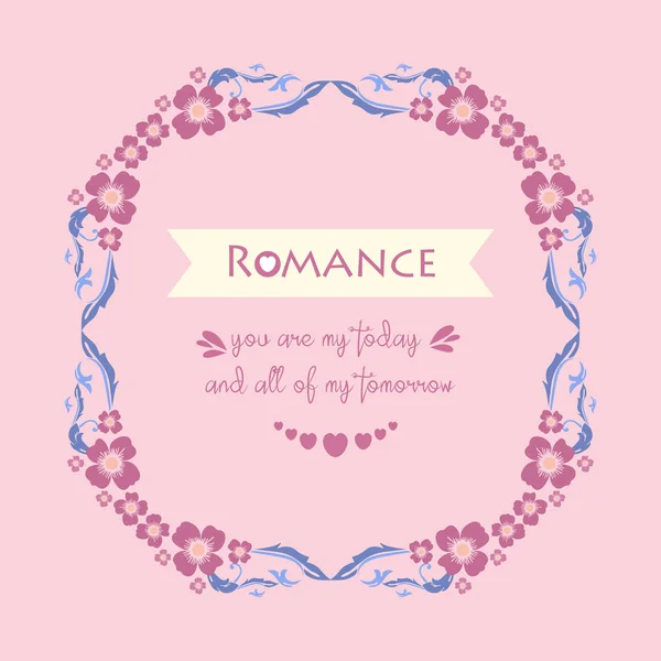 Дизайн обоев для романтических поздравительных открыток, с бесшовным розовым цветочным оформлением рамы. Вектор — стоковый вектор