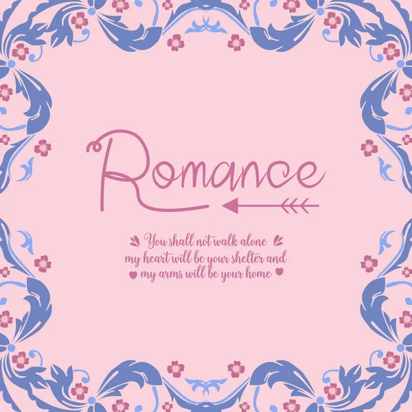 Rózsaszín háttér, gyönyörű tömeg levél és virágos keret, elegáns romantikus meghívó kártya design. Vektor — Stock Vector