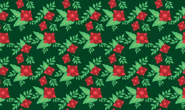 Elegante bloem patroon achtergrond voor Kerstmis, met mooie en naadloze roze roos bloem ontwerp. — Stockvector