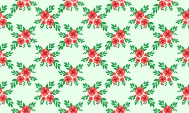 Noel için kusursuz çiçek desenli arka plan, yapraklı ve çiçekli..
