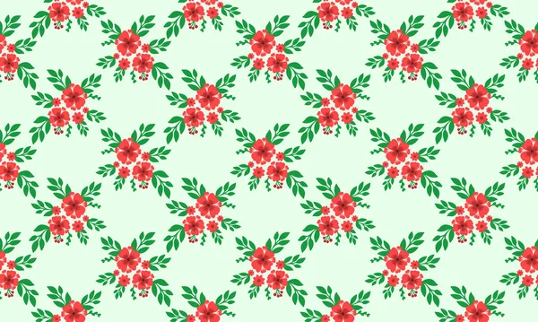 Nahtlose florale Muster Hintergrund für Weihnachten, mit Blatt und florale Zeichnung. — Stockvektor
