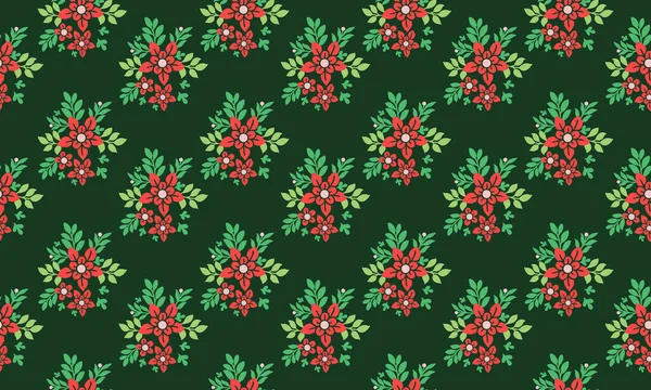 Fondo de flores para Navidad romántica, con hermoso concepto de diseño de hojas y flores . — Vector de stock