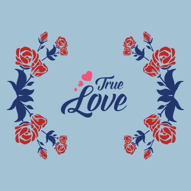 Duvar kağıdı tasarımı gerçek aşk tebrik kartı için, kusursuz bir yaprak ve çiçek desenli. Vektör