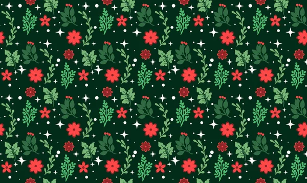 Güzel çiçek ve yaprak tasarımı ile Noel için model arka planı.