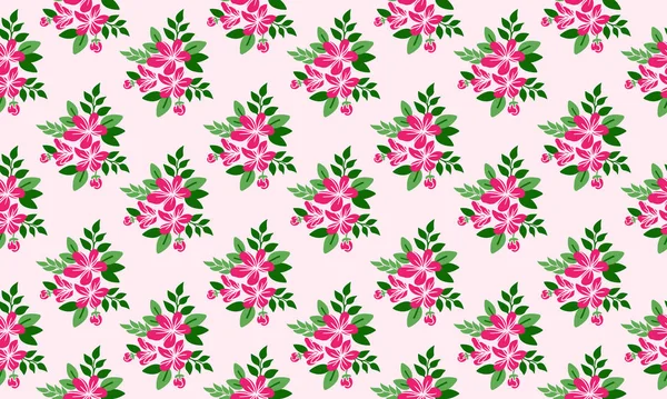 Valentine fondo de pantalla único, con diseño de fondo de patrón floral rosa romántico . — Vector de stock