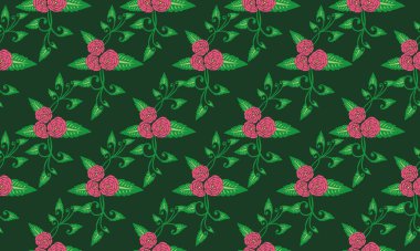 Sevgililer Günü için eşsiz çiçek desenli arka plan, yaprak ve pembe çiçekli modern tasarım.