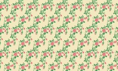 Sevgililer Günü için zarif çiçek desenli arka plan, yaprak ve çiçekli güzel tasarım..