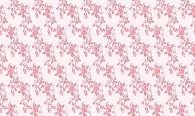 Sevgililer Günü için romantik bir çiçek, yapraklı ve çiçeksiz desenli..