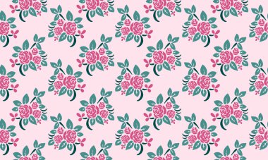 Valentine wallpaper design with leaf and flower unique pattern background.